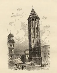 Schiefer Turm von Saragossa, Illustration aus 